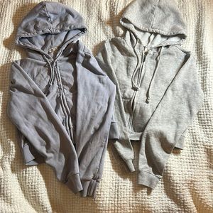 2 Pack Cropped Zip Sweatshirt